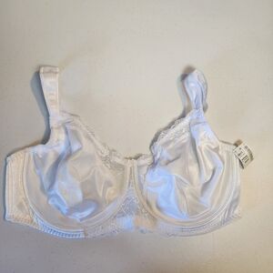Penningtons White Unpadded Underwire Bra New NWT Size 46DD Unlined Basic